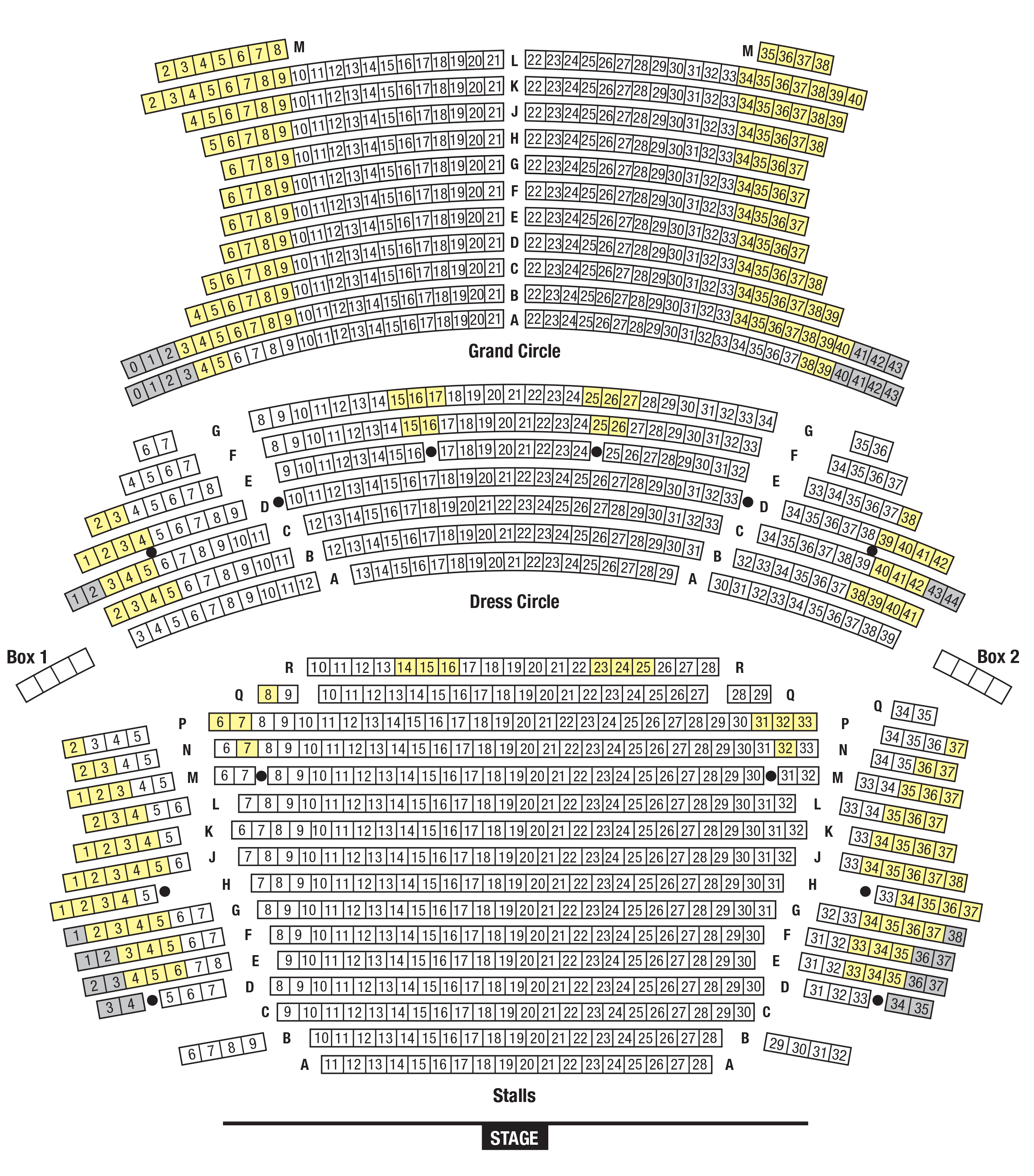 Wolverhampton Grand Theatre Seating Plan Legroom Boxes Wheelchair